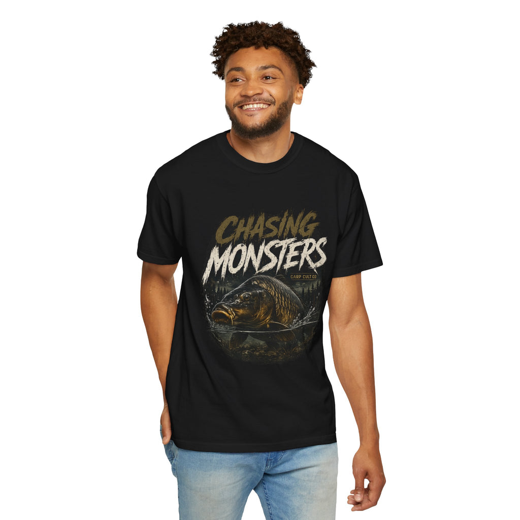 Chasing Monsters Fishing T-Shirt — Graphic Tee
