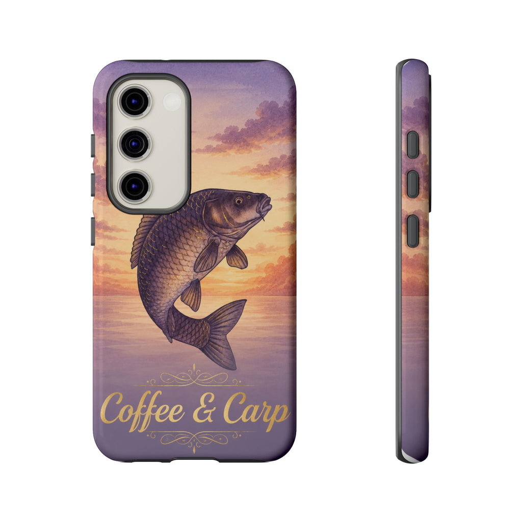 Phone Case — Coffee & Carp Sunrise Fishing Design