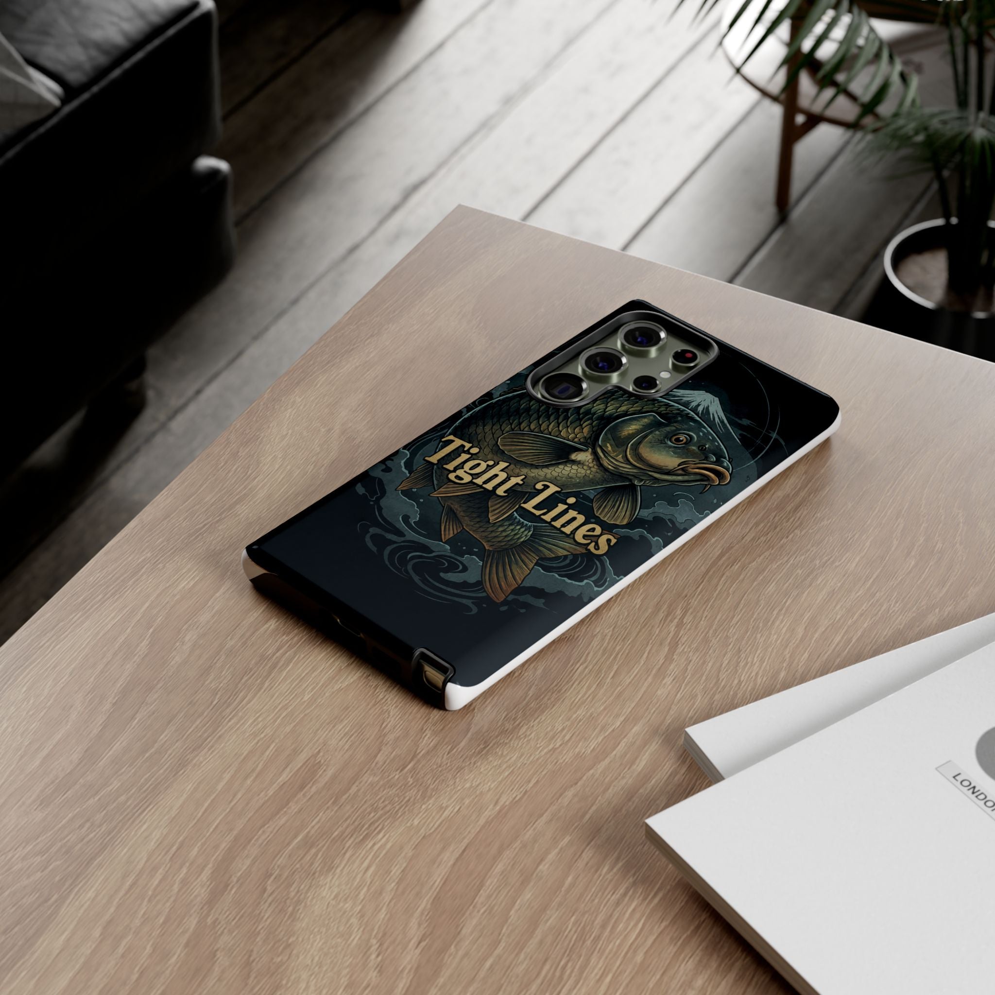 Phone Case — 'Tight Lines' Fishing Carp Design