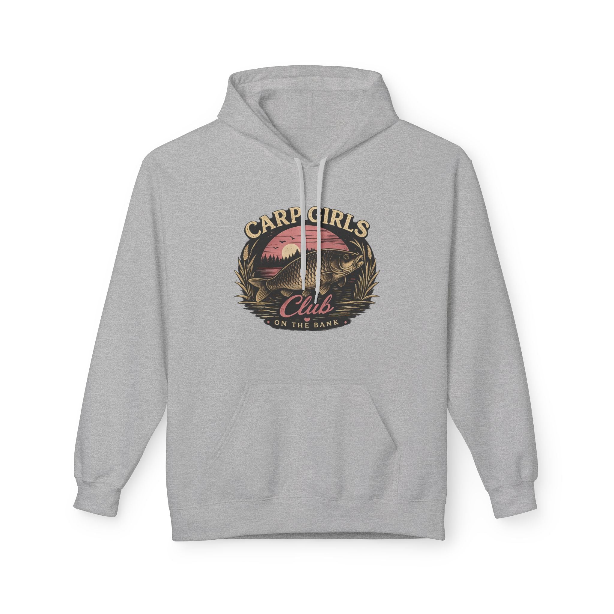 Hoodie - "Carp Girls Club" On the Bank  Fishing Graphic Pullover