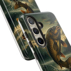 Phone Case - "Bankside Since Birth" Fishing Design (Carp Jumping, Angler Gift)