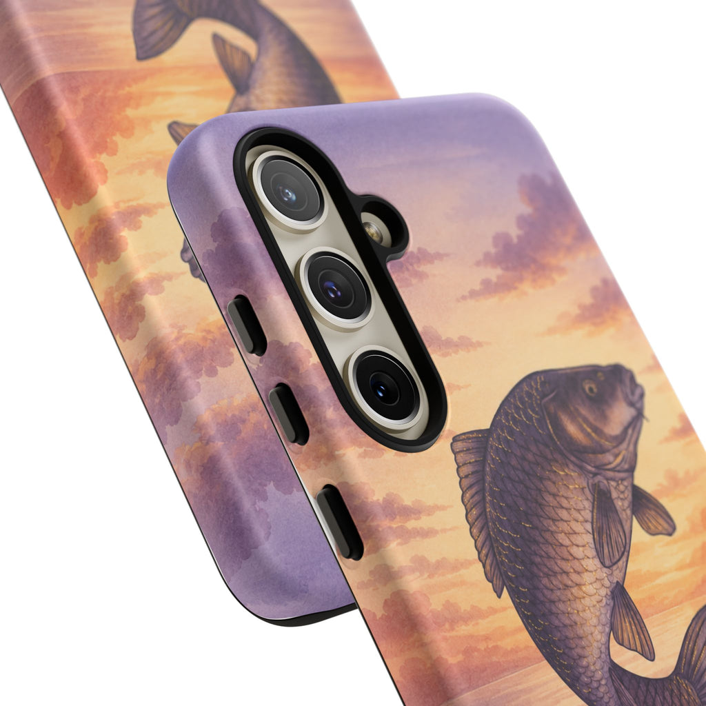Phone Case — Coffee & Carp Sunrise Fishing Design