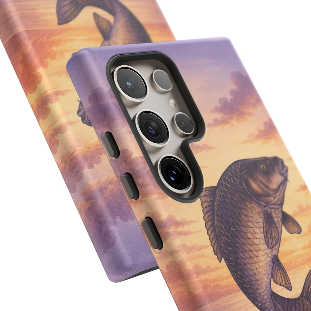 Phone Case — Coffee & Carp Sunrise Fishing Design
