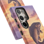 Phone Case — Coffee & Carp Sunrise Fishing Design