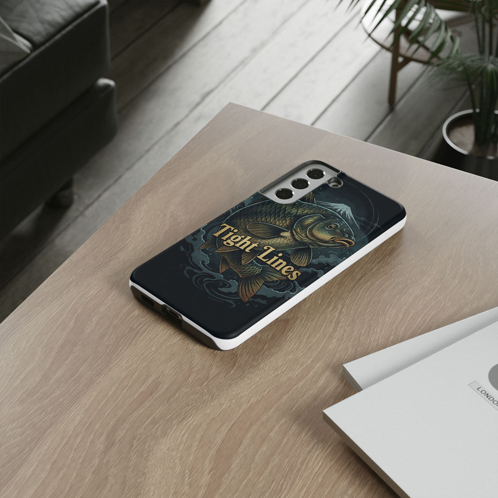 Phone Case — 'Tight Lines' Fishing Carp Design