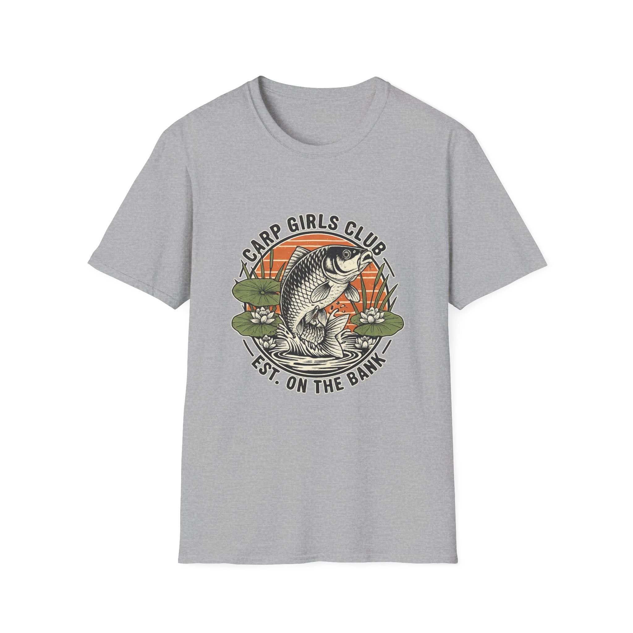 Carp Girls Club T-Shirt — 'Est. On The Bank' Fishing Graphic Tee
