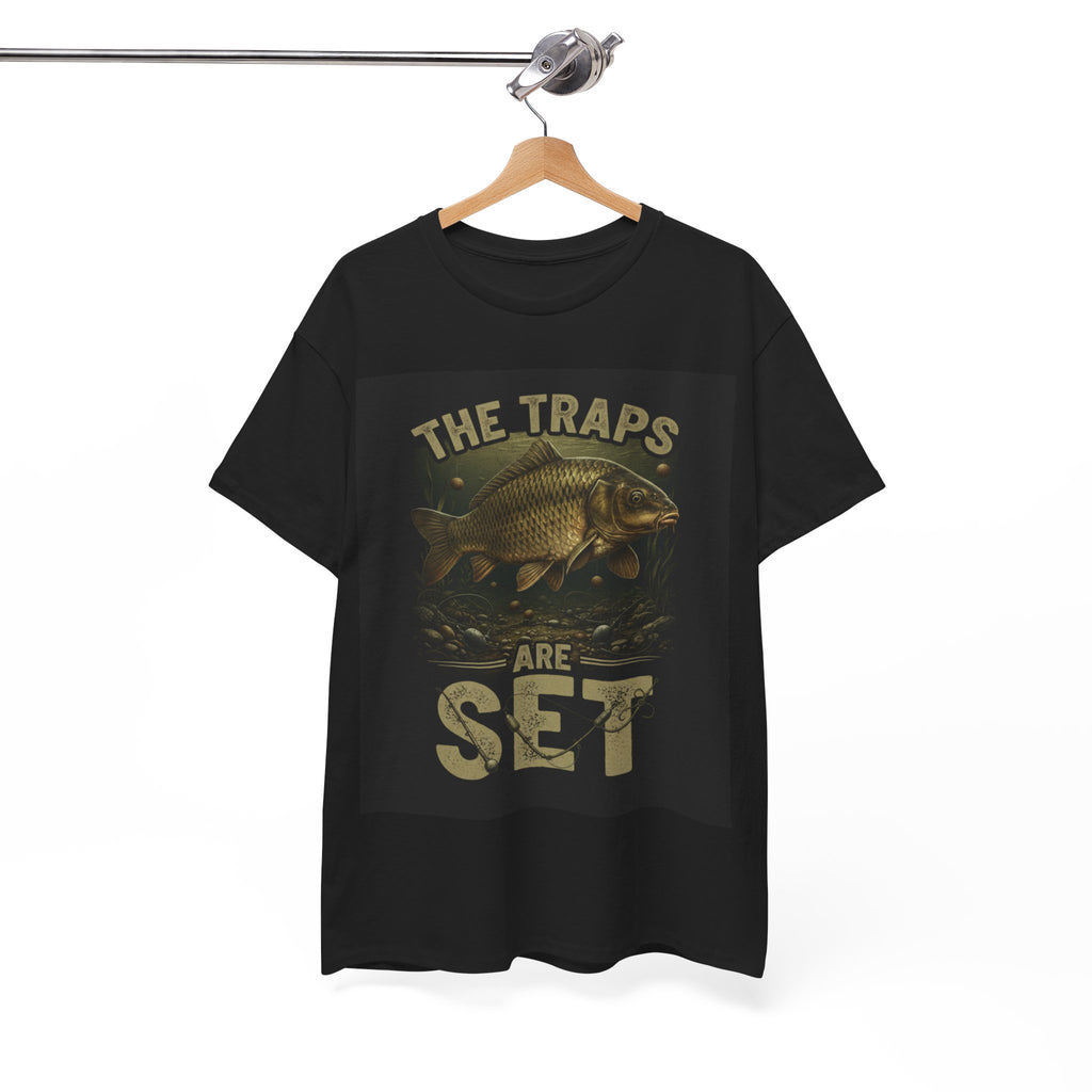 Fishing T‑Shirt — “The Traps Are Set” Carp Angler Tee