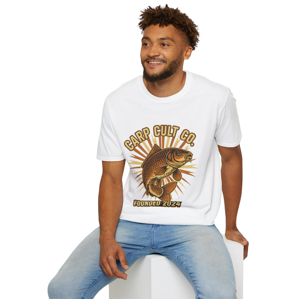 Carp Cult Co. T-Shirt — Vintage Fishing Graphic Tee (Founded 2024)