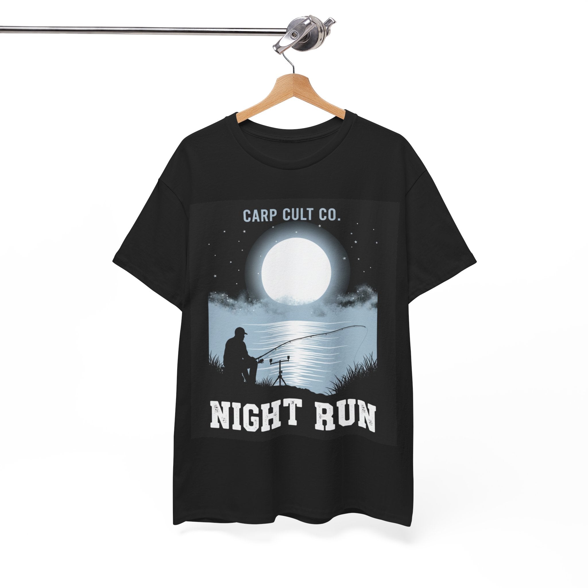 Night Run Carp Fishing Tee — "Carp Cult Co. Night Run" Graphic T-Shirt