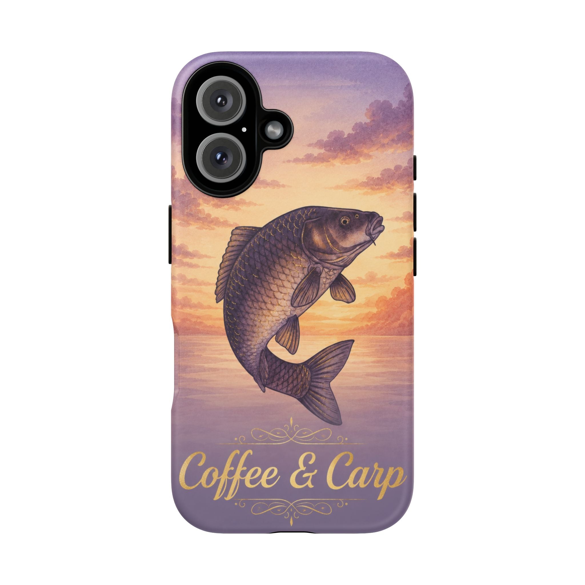 Phone Case — Coffee & Carp Sunrise Fishing Design
