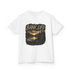 Kids Tee — 'Bank Life' Sunset Lake Fishing Graphic