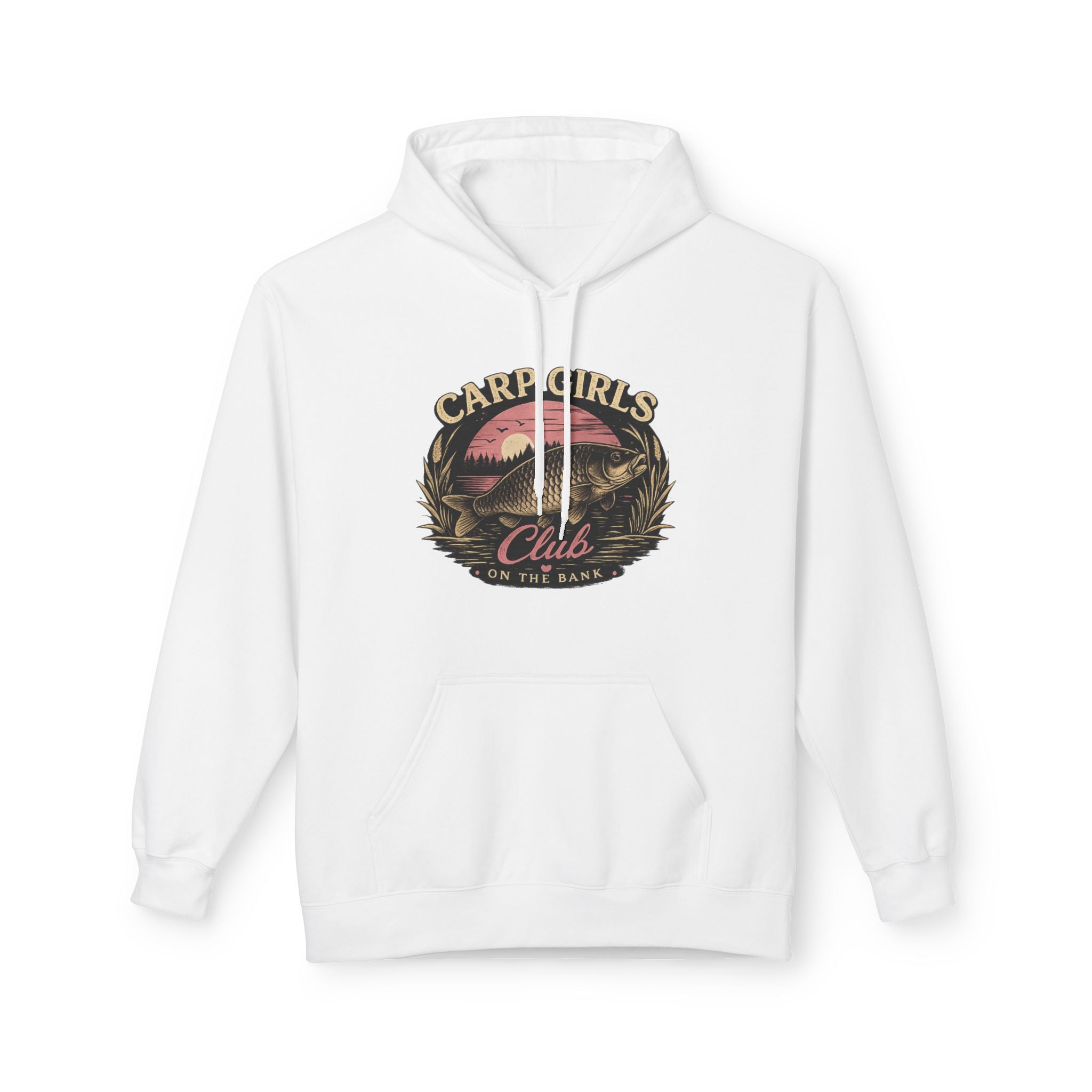Hoodie - "Carp Girls Club" On the Bank  Fishing Graphic Pullover