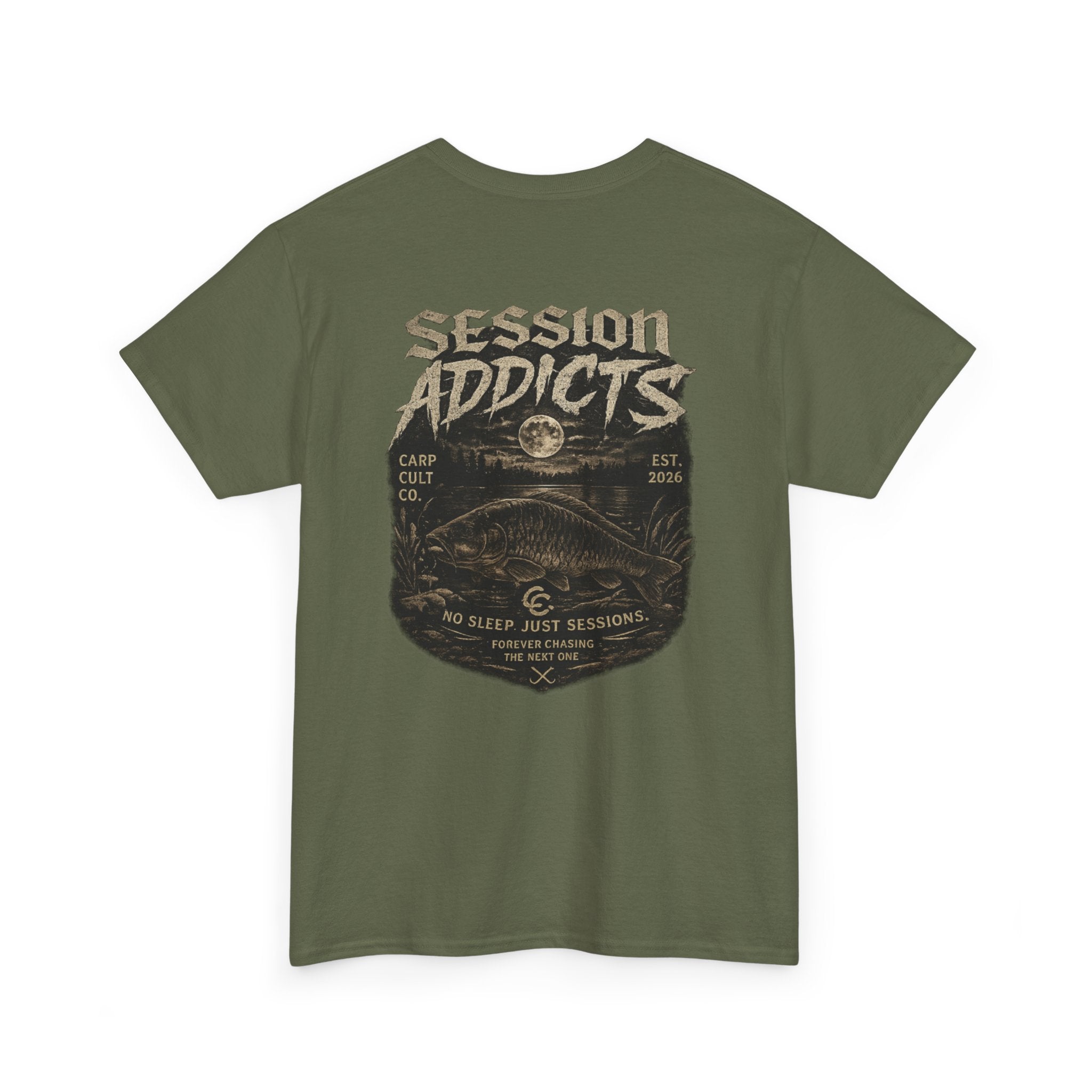 T-Shirt — "Session Addicts" Vintage Fishing Graphic Tee