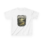 Kids T-Shirt — "Hooked" Fishing Graphic Tee for Young Anglers