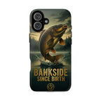 Phone Case - "Bankside Since Birth" Fishing Design (Carp Jumping, Angler Gift)