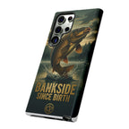 Phone Case - "Bankside Since Birth" Fishing Design (Carp Jumping, Angler Gift)