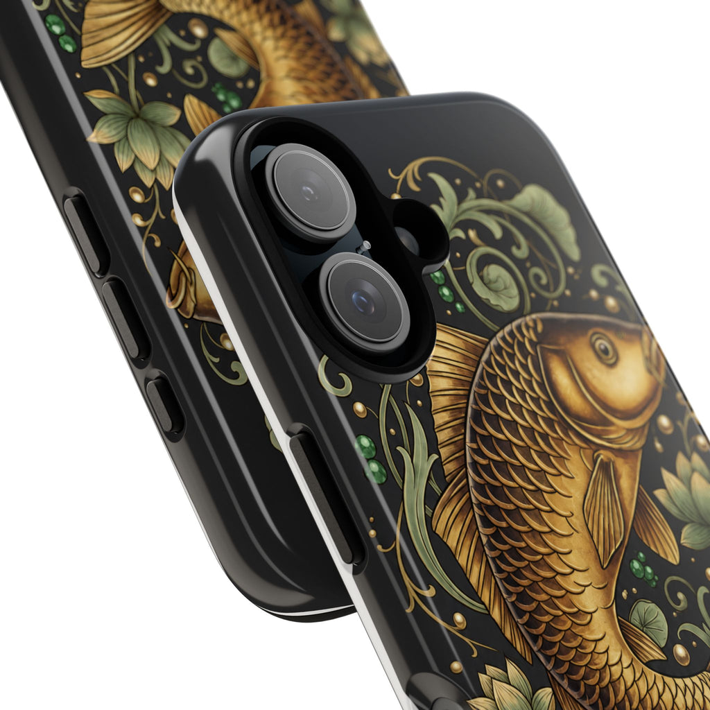 Phone Case — Carp Fish 'She Who Waits Catches' Protective Hard Cover