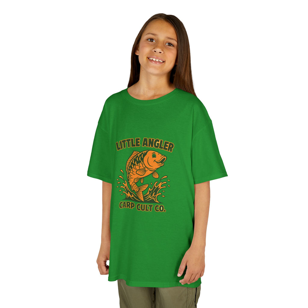 Kids Fishing Tee — "Little Angler" Carp Cult Co. Graphic