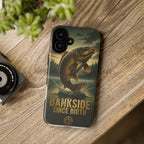Phone Case - "Bankside Since Birth" Fishing Design (Carp Jumping, Angler Gift)