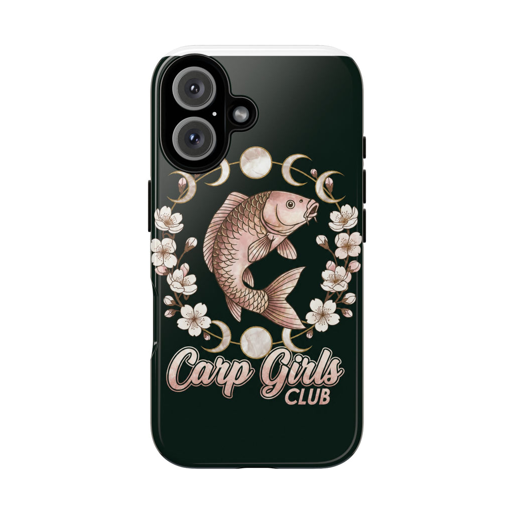 Carp Girls Club Phone Case — Floral Moon Fishing Design