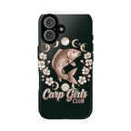 Carp Girls Club Phone Case — Floral Moon Fishing Design