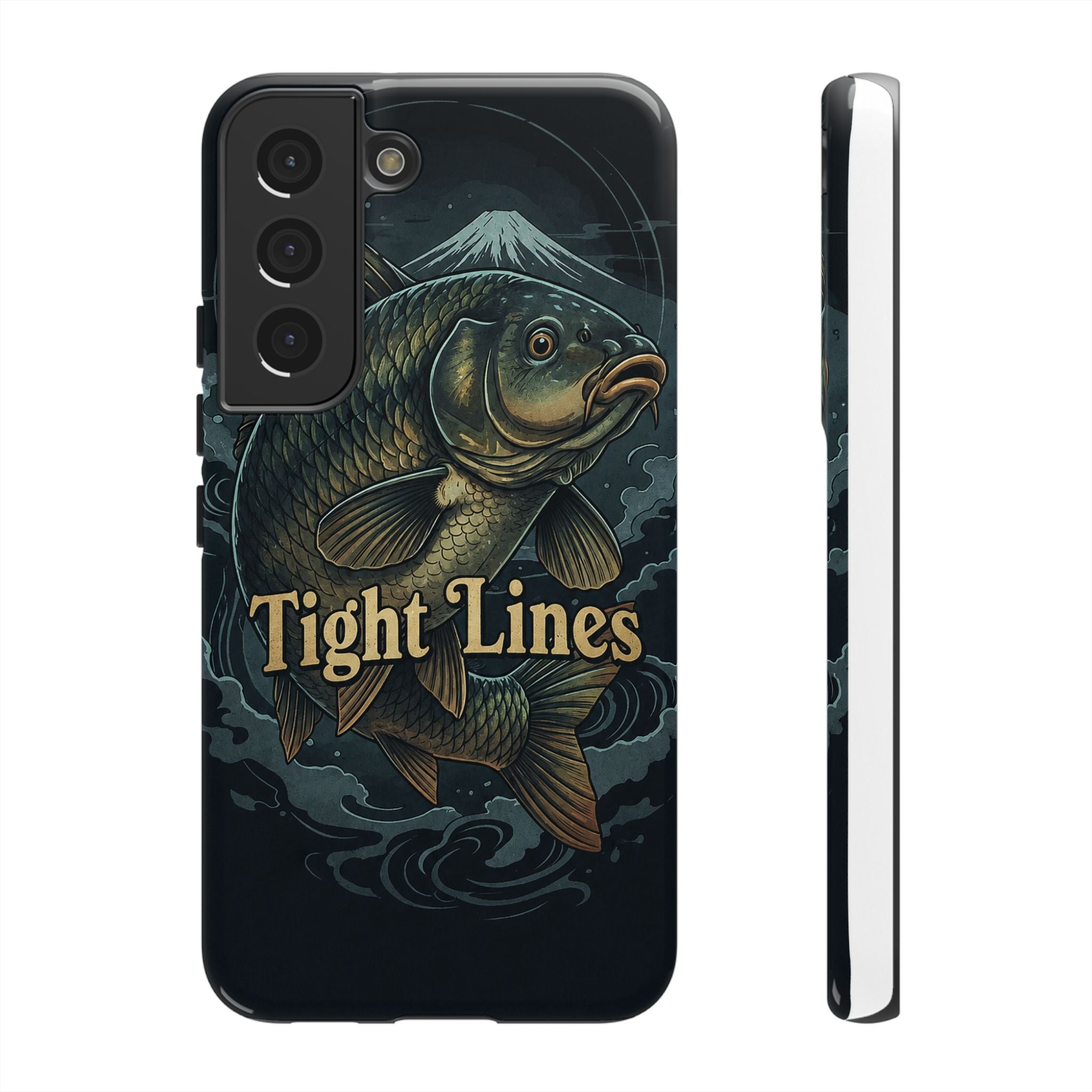 Phone Case — 'Tight Lines' Fishing Carp Design