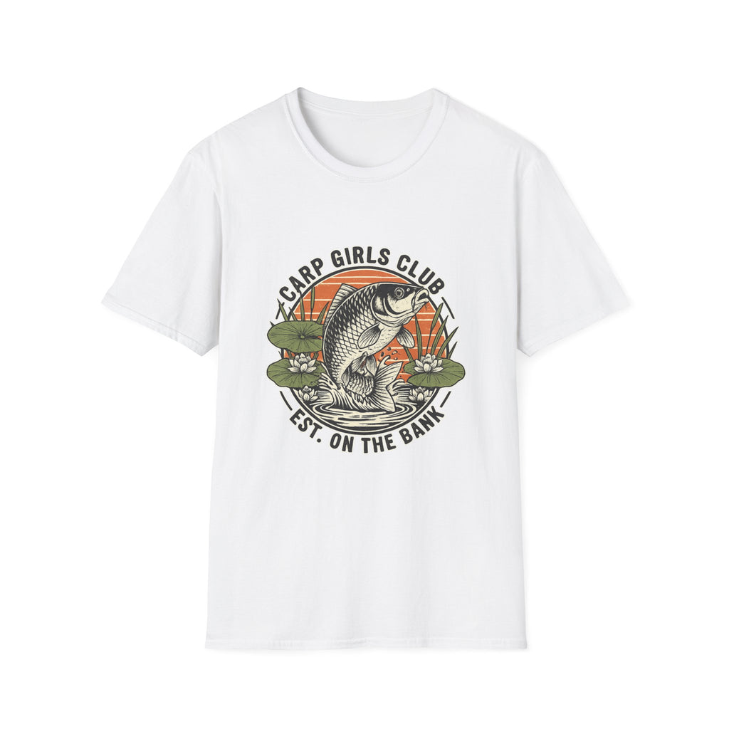 Carp Girls Club T-Shirt — 'Est. On The Bank' Fishing Graphic Tee