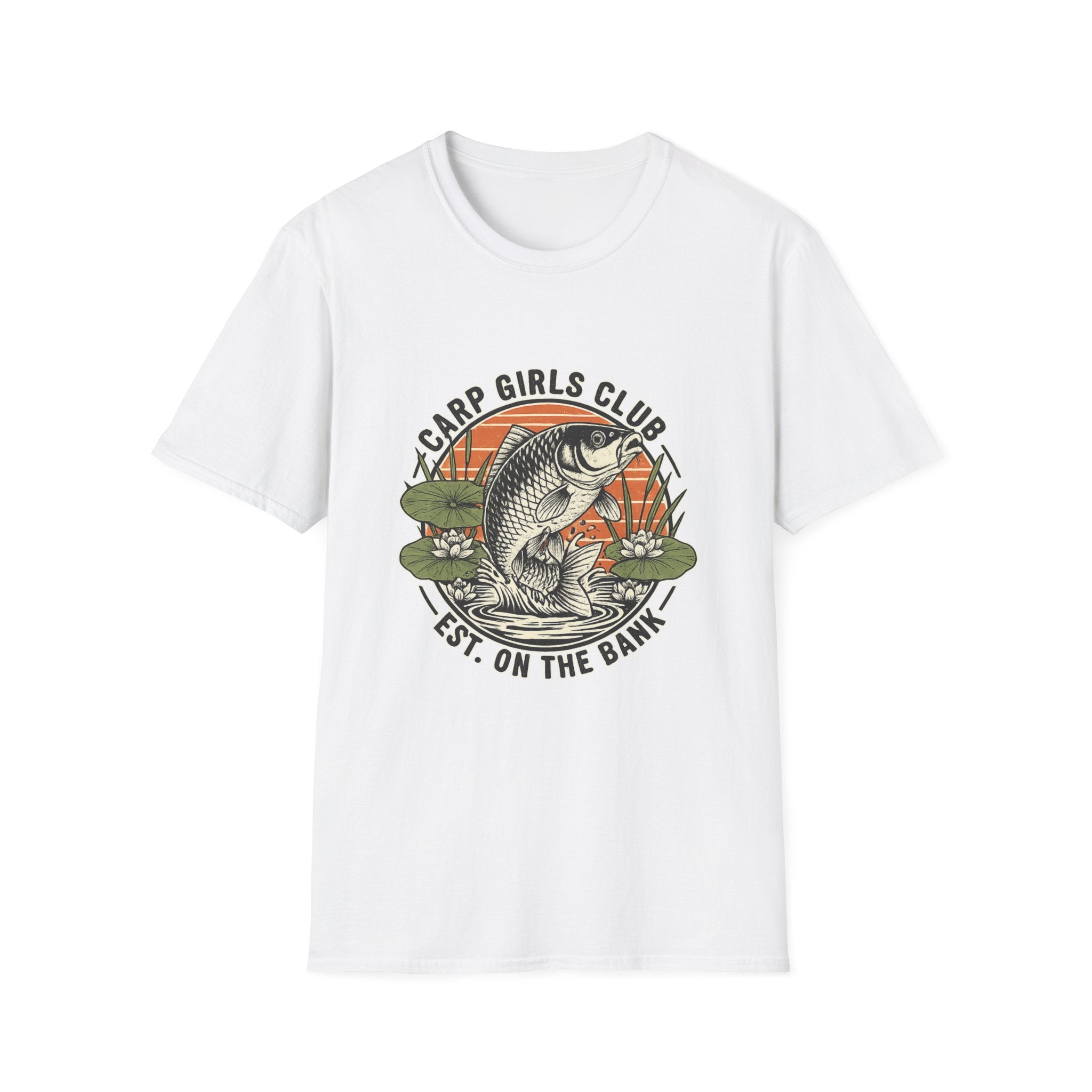Carp Girls Club T-Shirt — 'Est. On The Bank' Fishing Graphic Tee