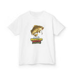 Kids Fishing Tee — "Mini Monster Hunter" Bass Graphic Shirt