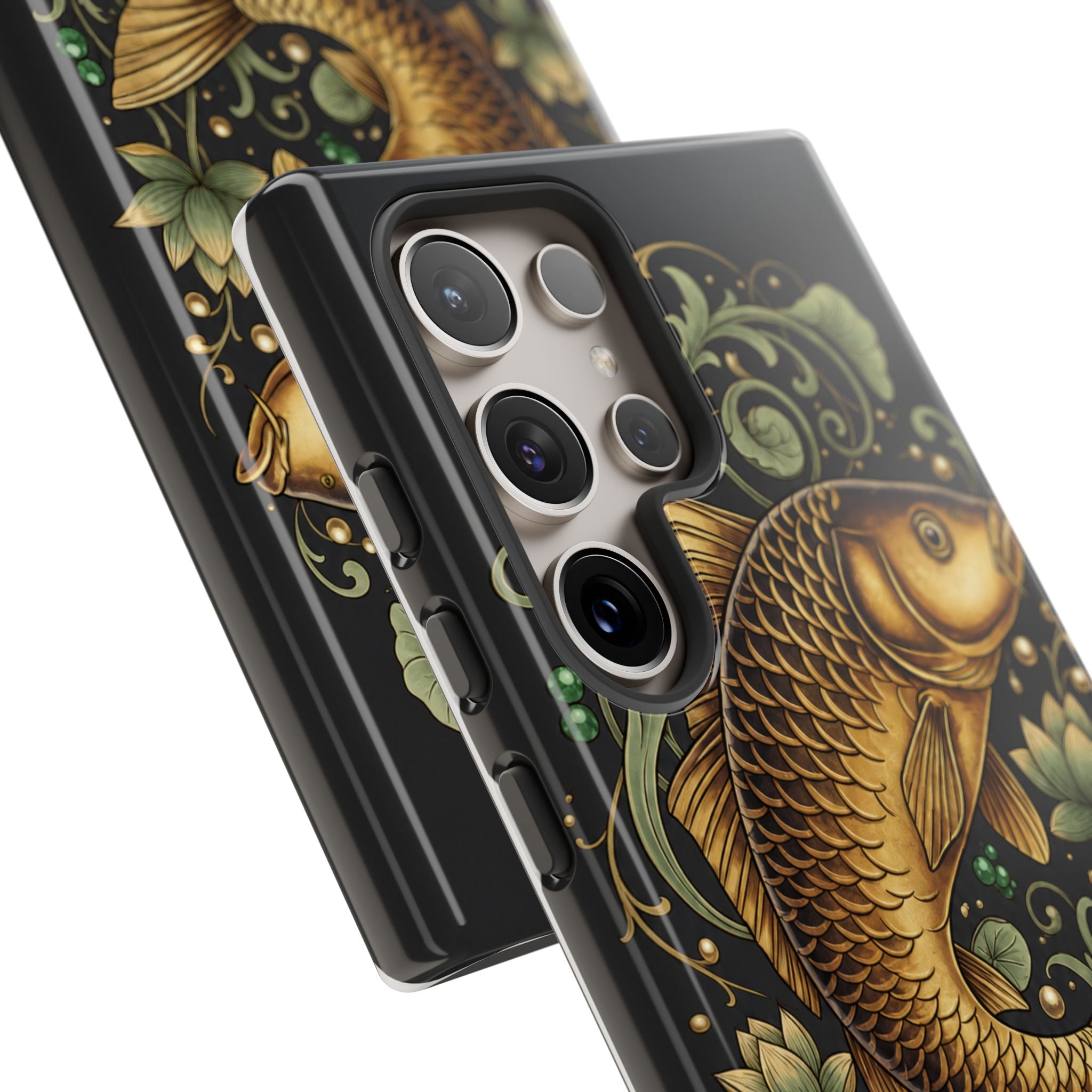 Phone Case — Carp Fish 'She Who Waits Catches' Protective Hard Cover