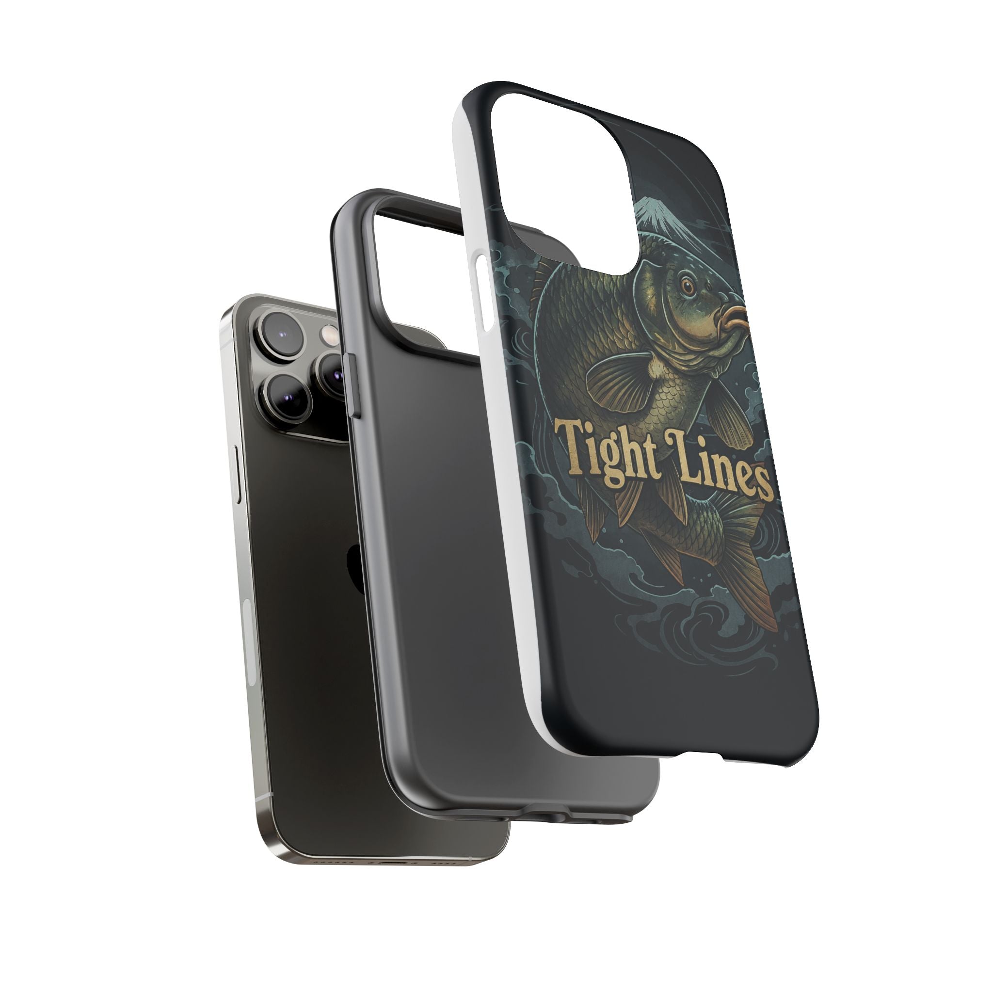 Phone Case — 'Tight Lines' Fishing Carp Design