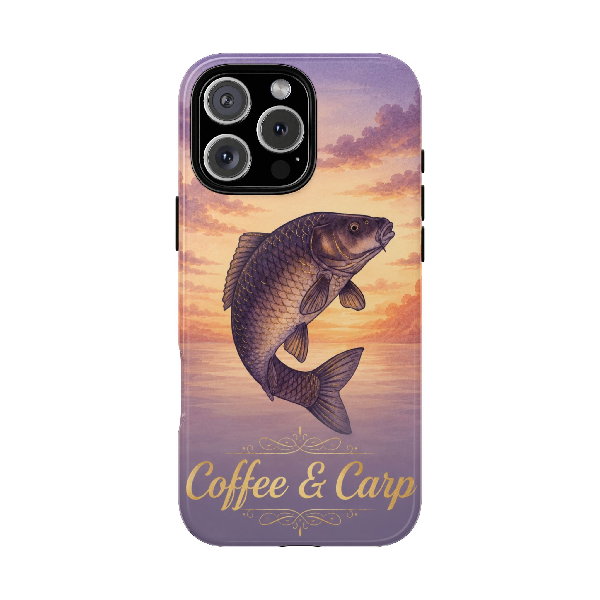 Phone Case — Coffee & Carp Sunrise Fishing Design