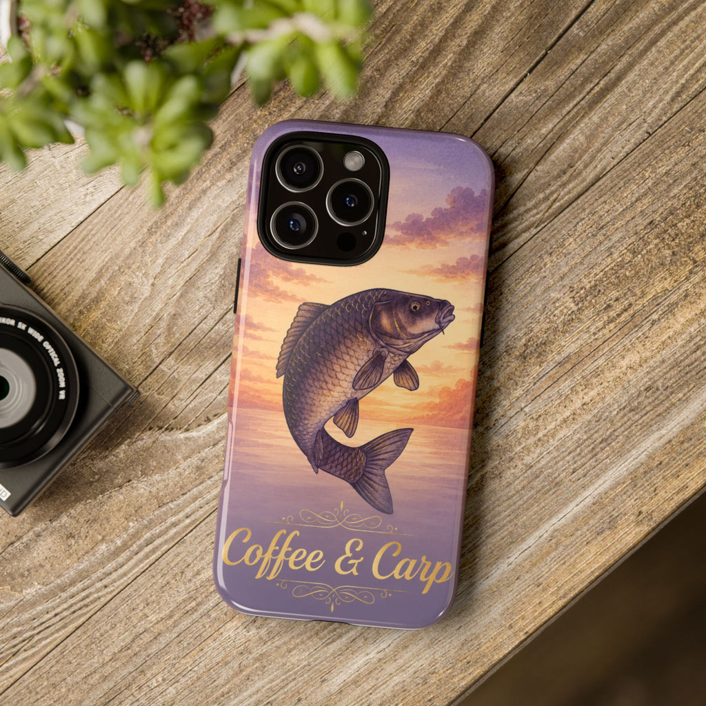 Phone Case — Coffee & Carp Sunrise Fishing Design