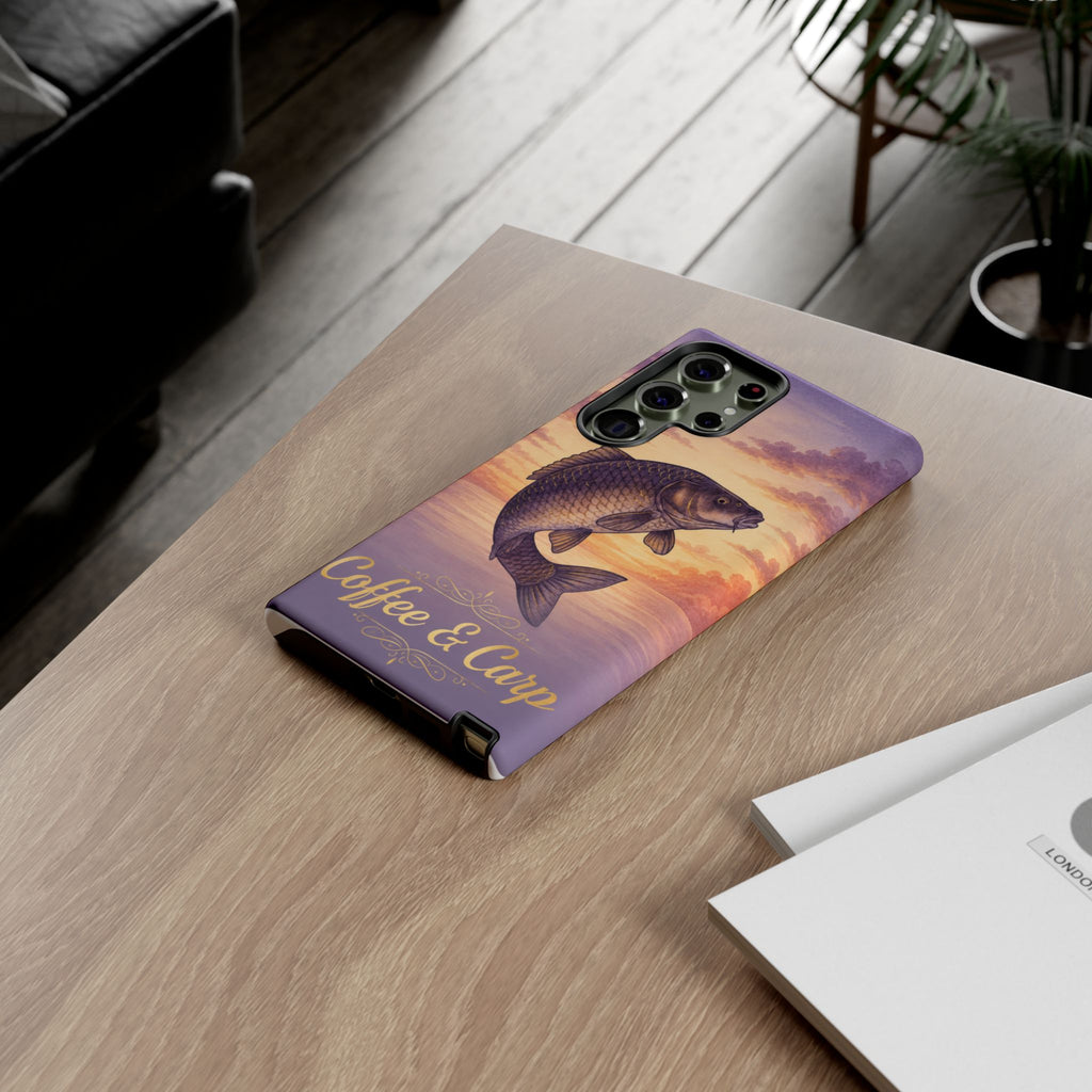 Phone Case — Coffee & Carp Sunrise Fishing Design