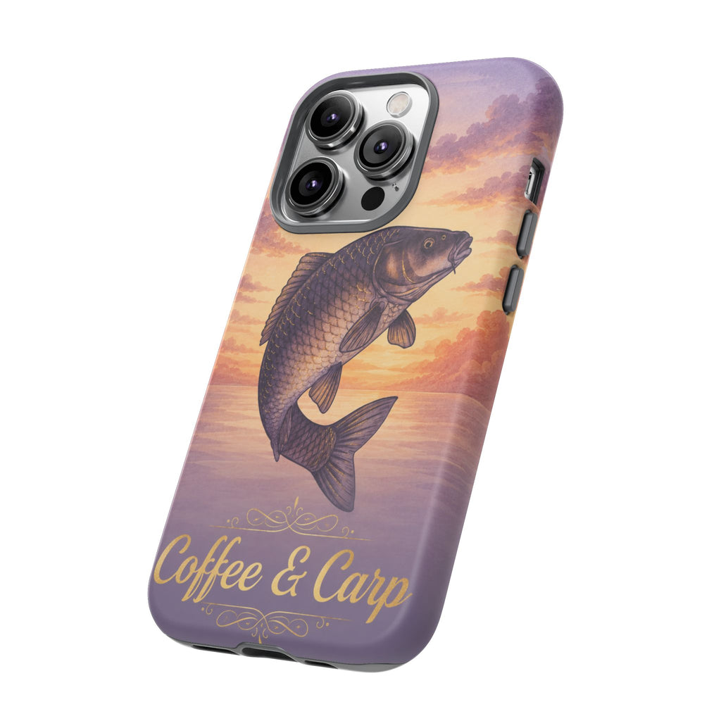 Phone Case — Coffee & Carp Sunrise Fishing Design