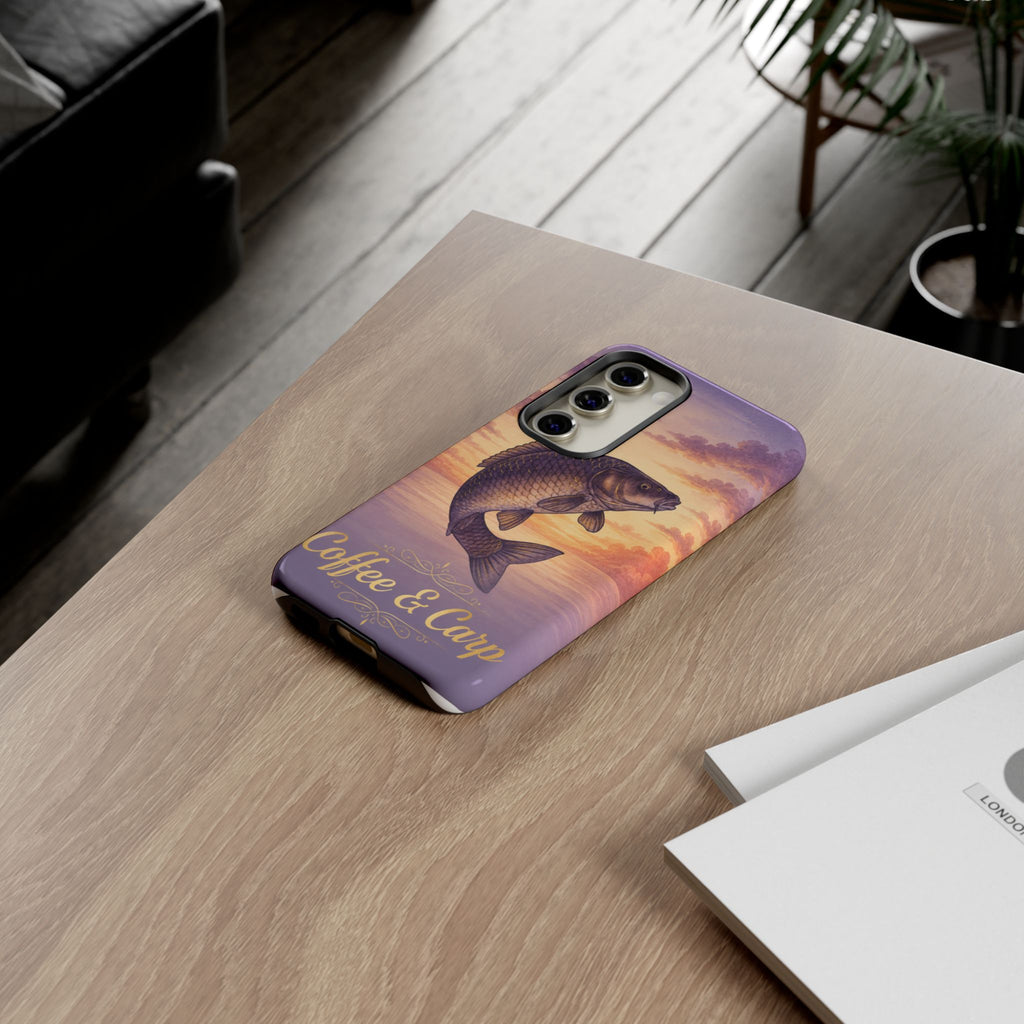 Phone Case — Coffee & Carp Sunrise Fishing Design