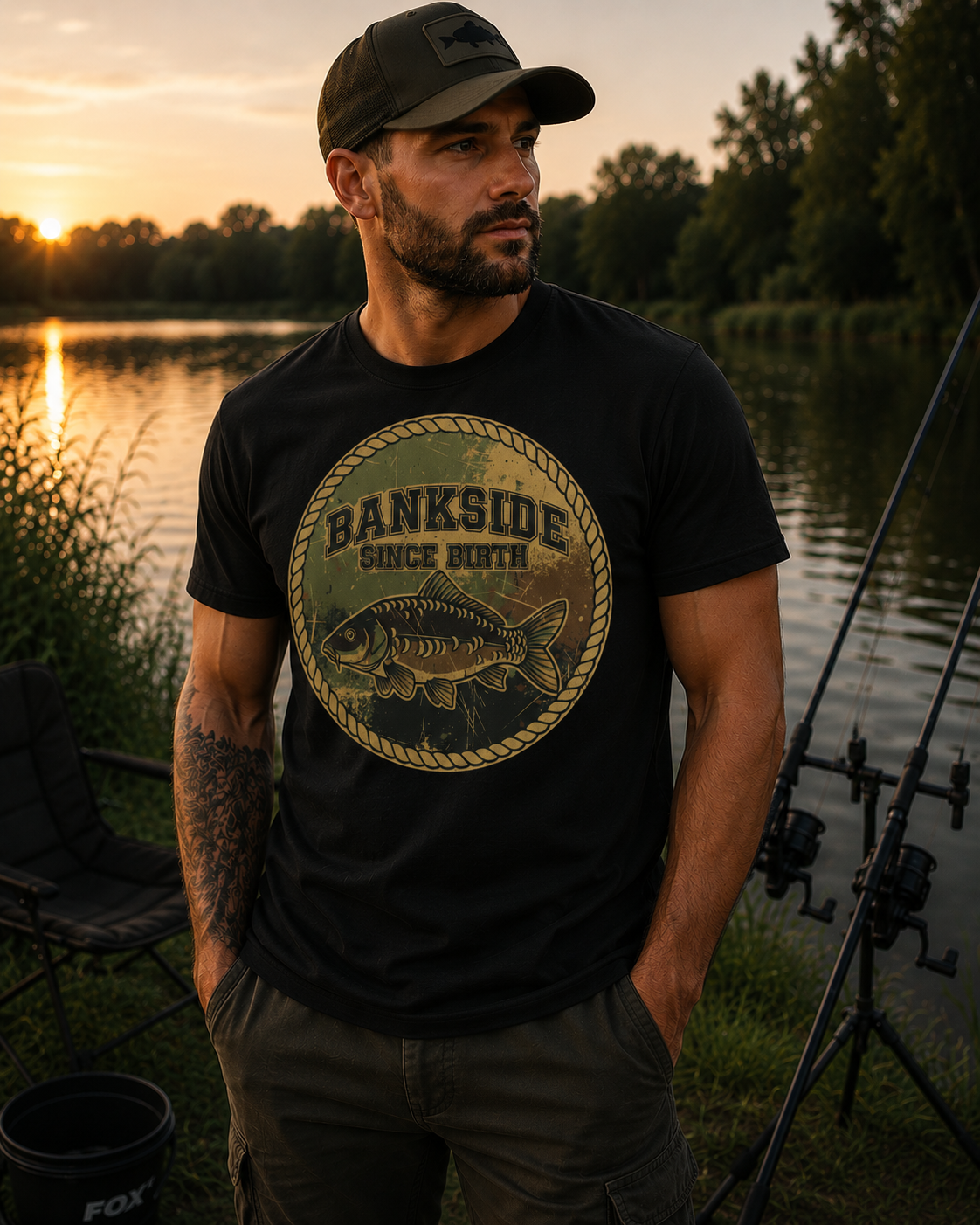 Bankside Fishing Tee — Vintage Fish Logo T-Shirt