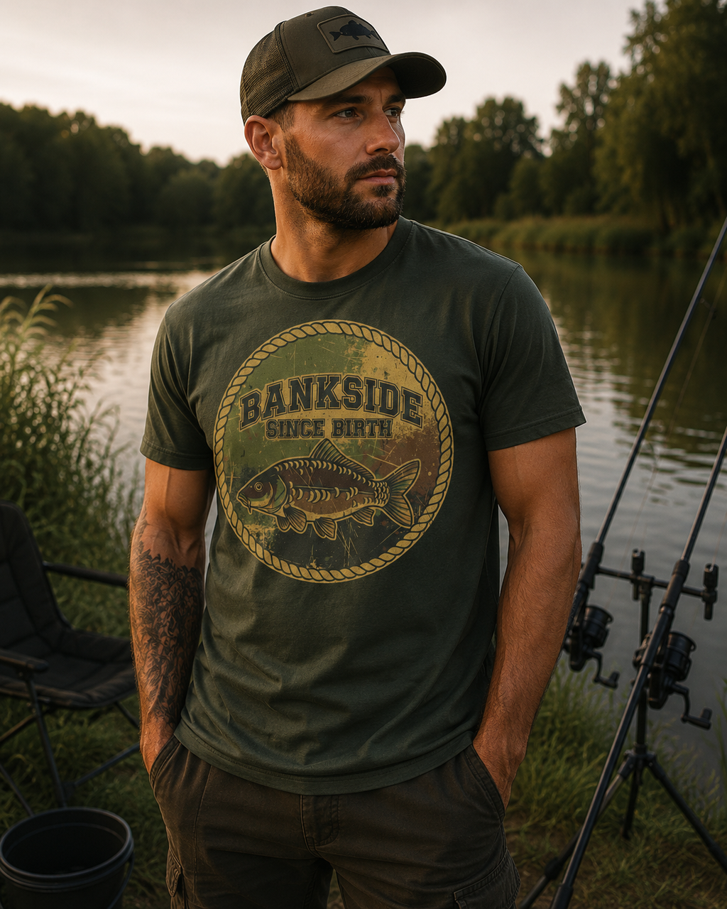Bankside Fishing Tee — Vintage Fish Logo T-Shirt