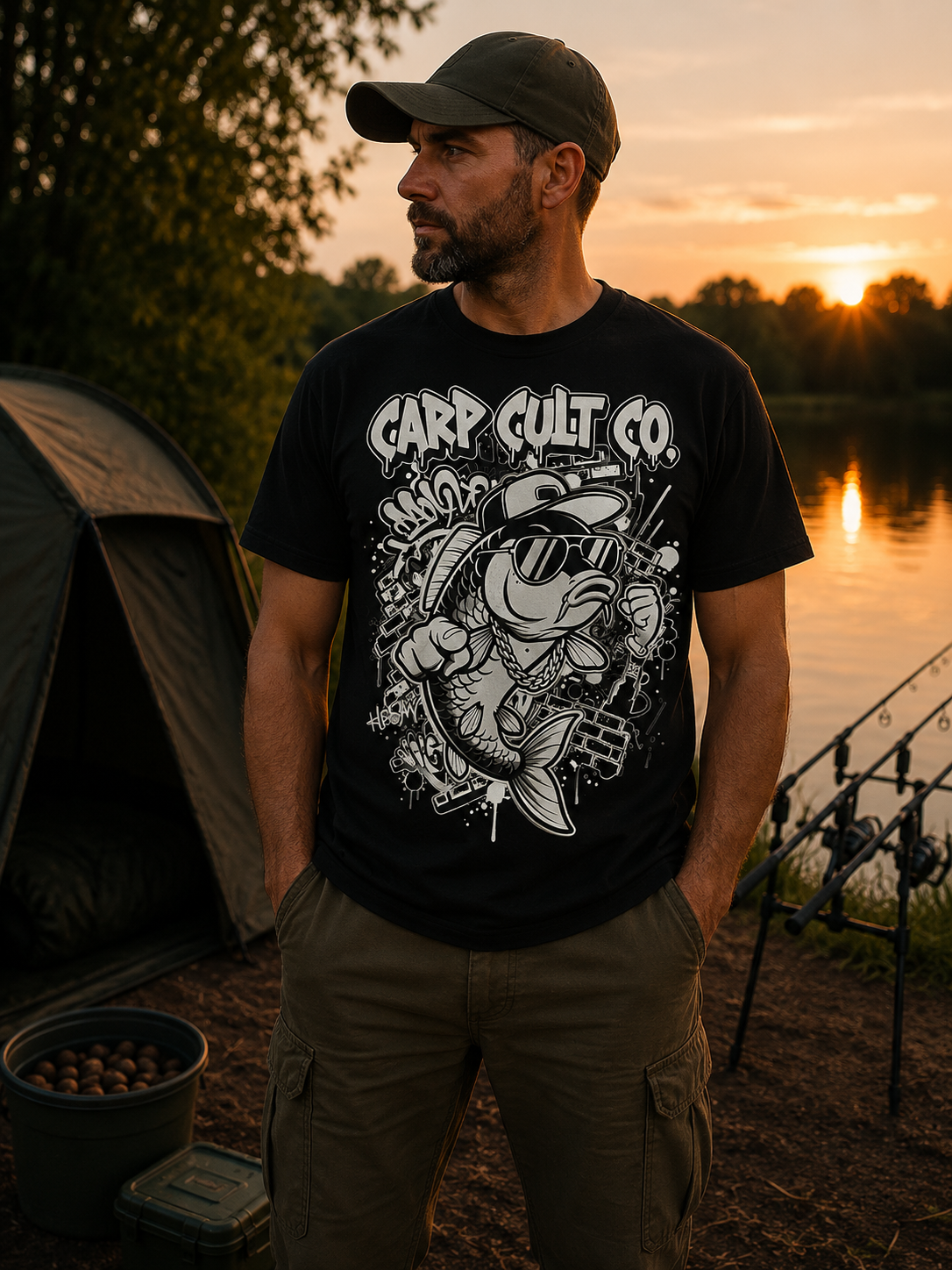 Carp Cult Co. Graphic Tee — Retro Rapper.