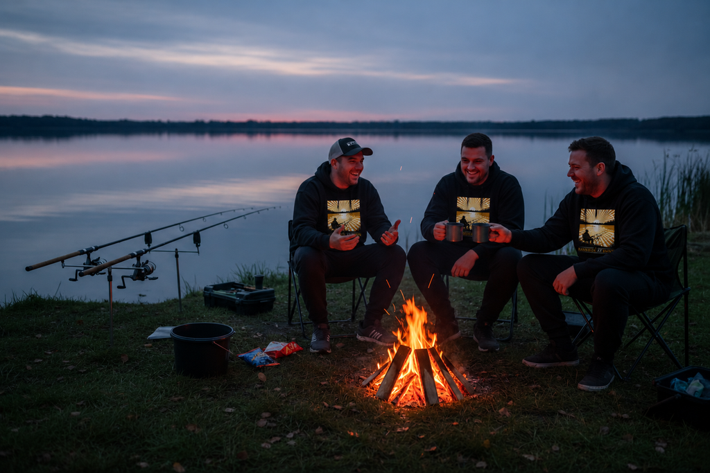 Bankside at Dawn T-Shirt — Sunrise Fishing Graphic Tee