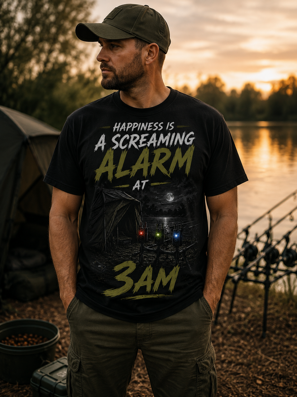 T‑Shirt — "Happiness Is a Screaming Alarm at 3AM"  Tee