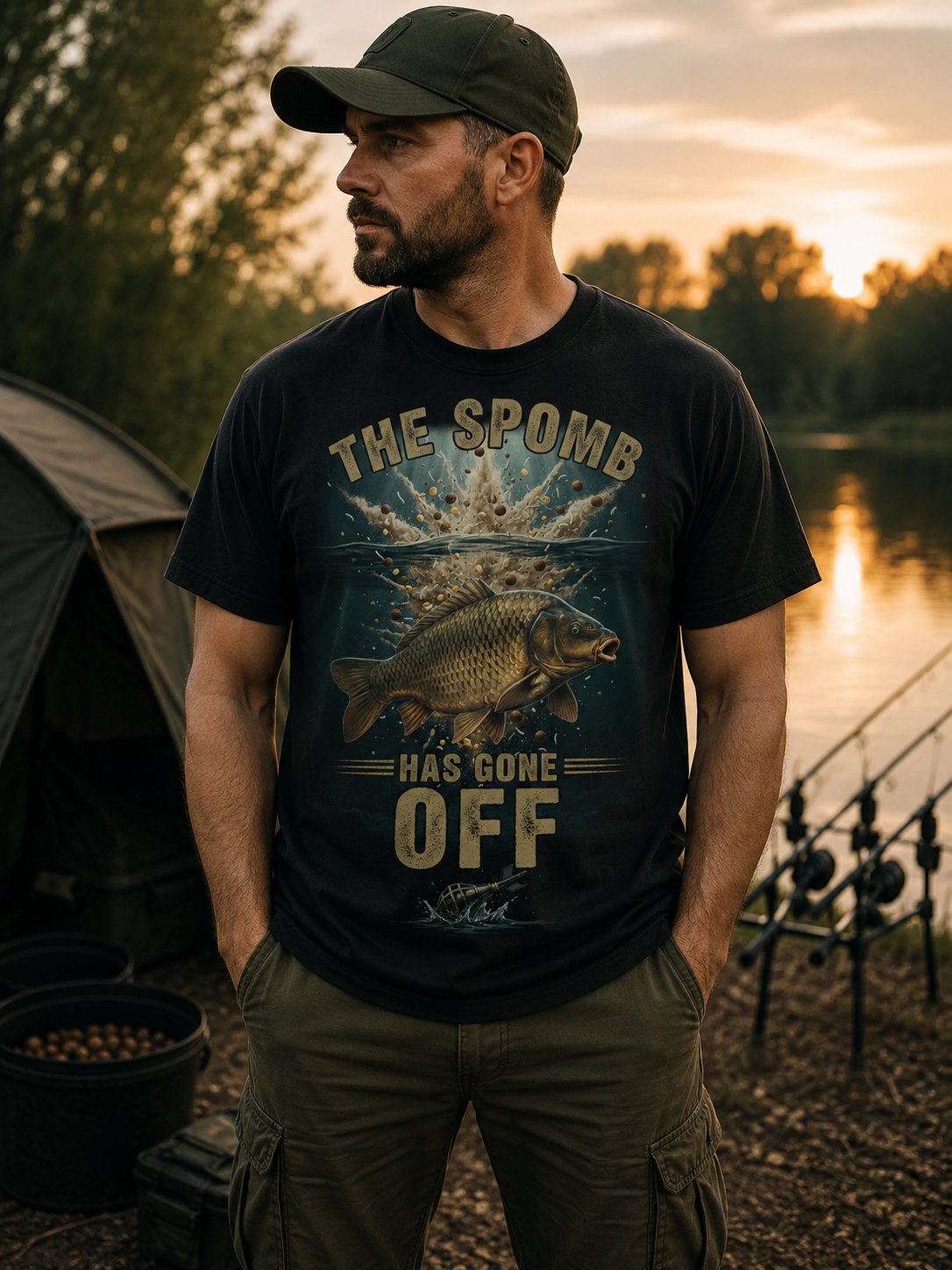 Fishing T-Shirt — “The Sbomb Has Gone Off” Vintage Fish Graphic Tee